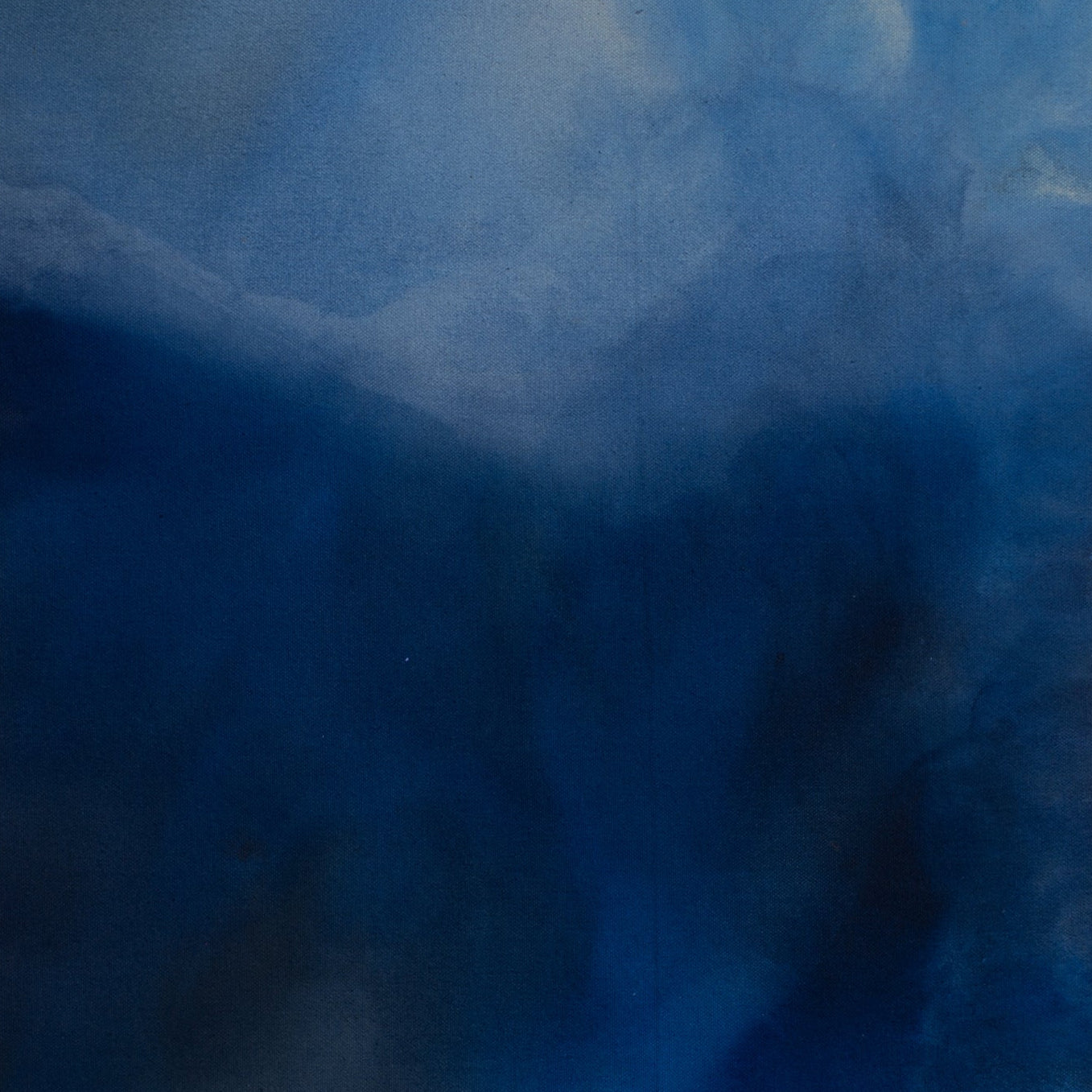 A blue abstract painting named after a Bashō haiku