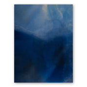 A blue abstract painting named after a Bashō haiku