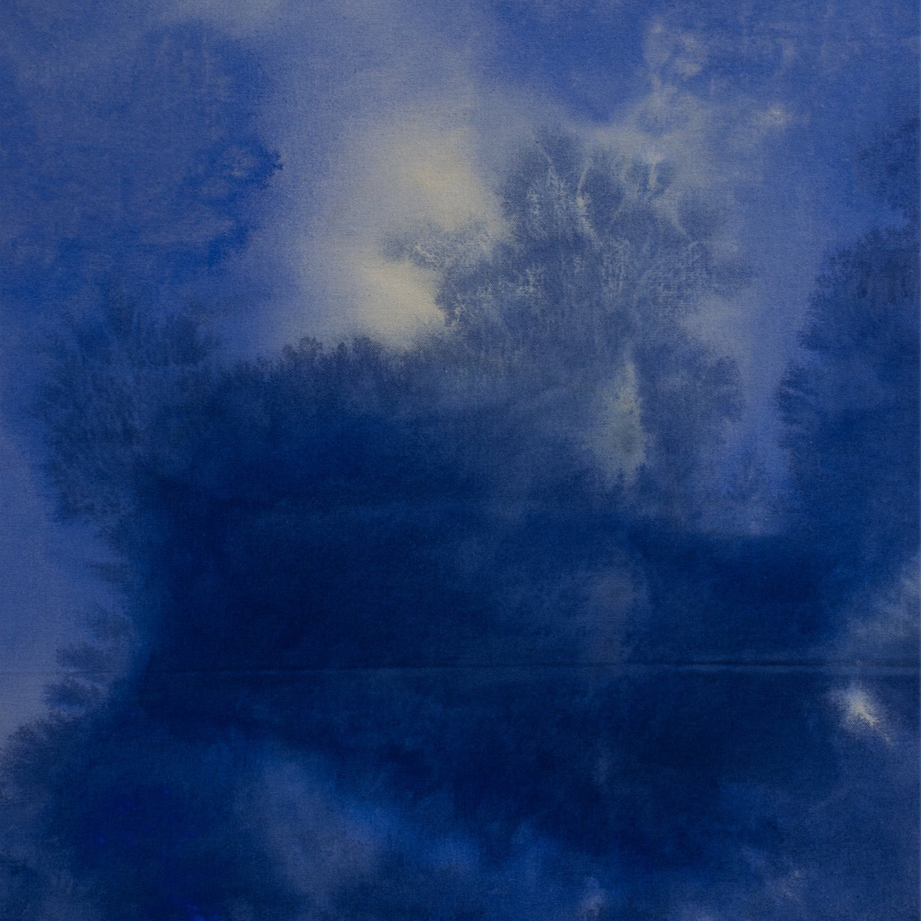 A blue abstract painting 